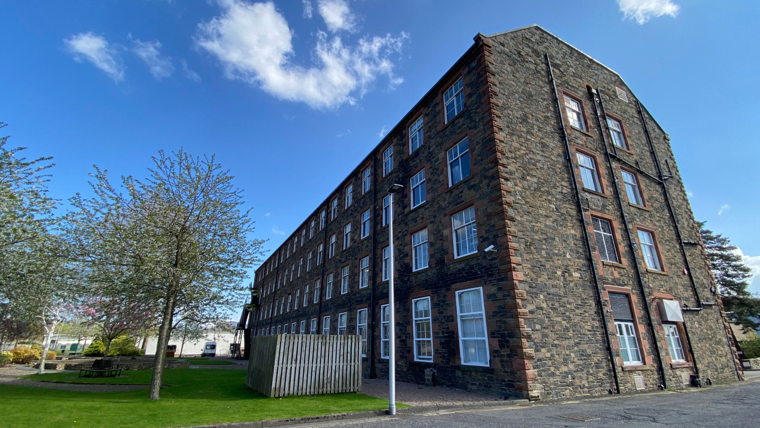 Heriot-Watt’s School of Textiles and Design is housed across buildings including High Mill, a renovated mill